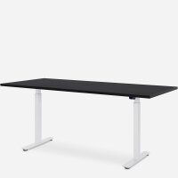 180 x 80 cm WRK21® SMART, Farbe: Sorano Eiche, schwarz / Weiß