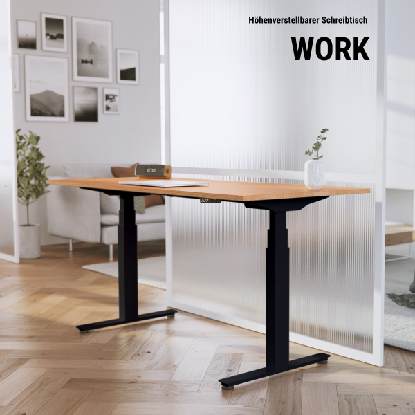 WRK21 Höhenverstellbarer Schreibtisch WORK