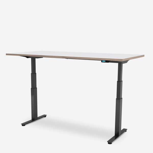 180 x 80 cm WRK21&reg; WORK - Weiss / Eiche Natur (Premium) / Schwarz