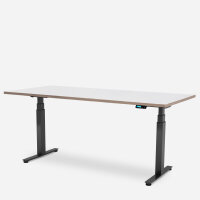 180 x 80 cm WRK21&reg; WORK - Weiss / Eiche Natur (Premium) / Schwarz