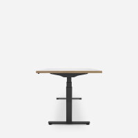 180 x 80 cm WRK21&reg; WORK - Weiss / Eiche Natur (Premium) / Schwarz