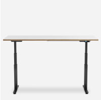 180 x 80 cm WRK21&reg; WORK - Weiss / Eiche Natur (Premium) / Schwarz